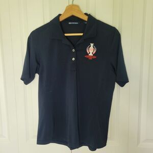 Cutter and Buck Women's Solheim Cup Navy Blue Golf Polo Size Medium